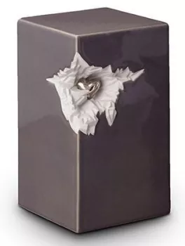 Keramikurne Block Herz, versch. Farben und Größen